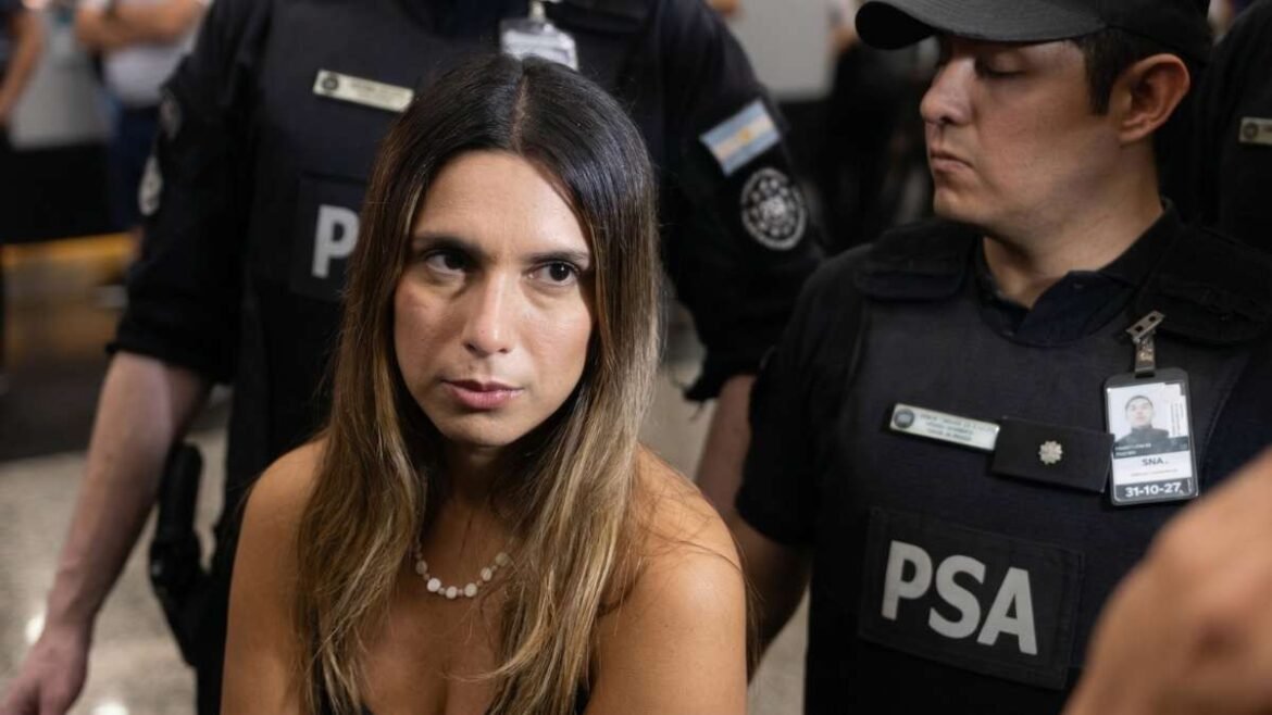 Agostina Páez regresó ayer al país.