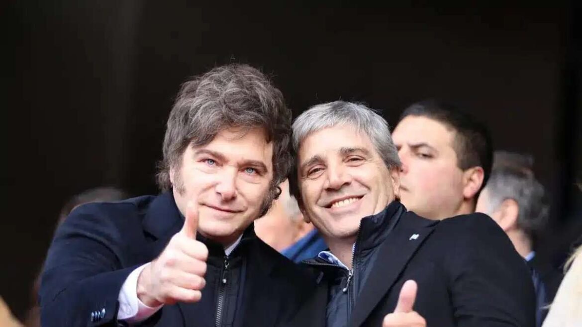 Javier Milei y Luis Caputo.