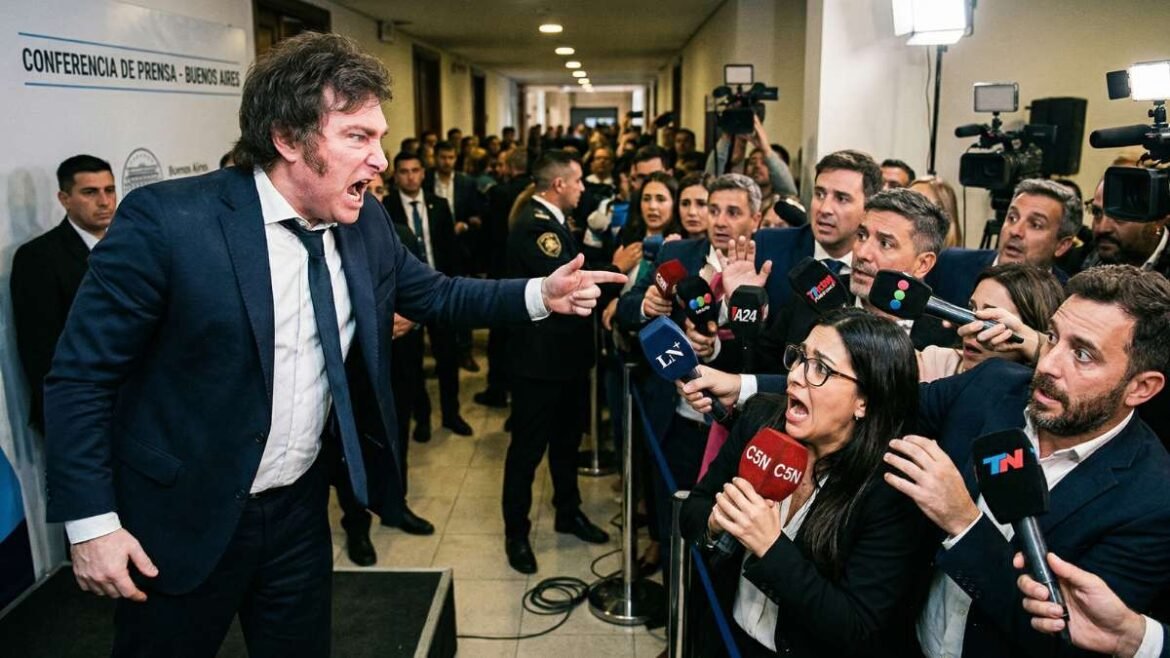 El presidente Milei contra los periodistas.