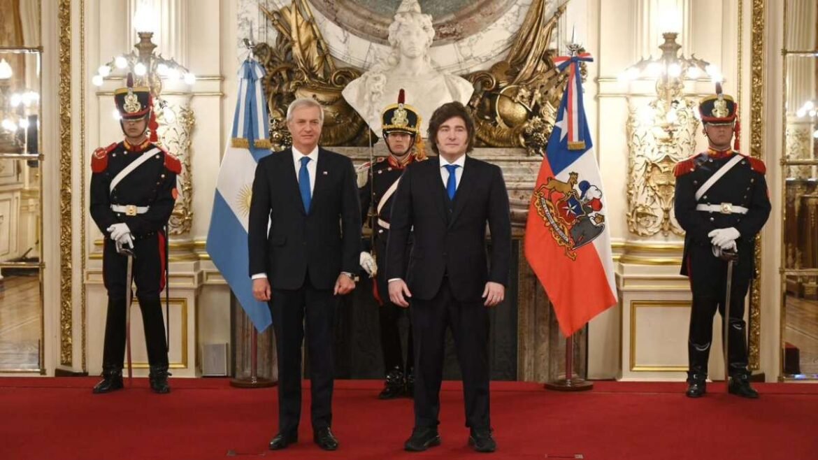 Kast y Milei en Casa Rosada.