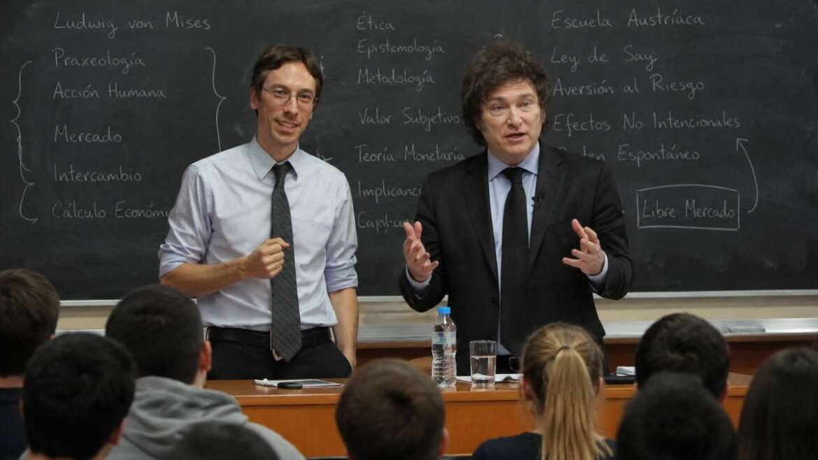 Michael Huemer y Javier Milei.