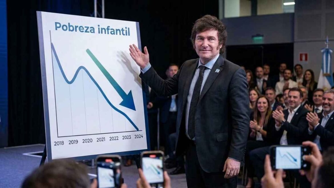 Baja en los índices de la pobreza infantil en Argentina.